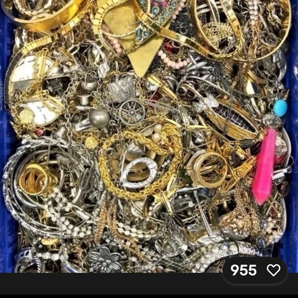 2 Lb Bulk Jewelry Lot | Estate Sale Inventory | Vintage Modern Curated Treasure